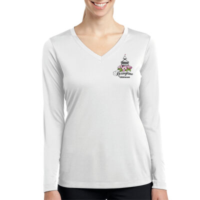 Sport Tek Ladies V-Neck long Sleeve Thumbnail