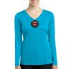 Ladies Long Sleeve PosiCharge ® Competitor V Neck Tee Thumbnail
